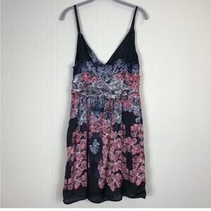 Imaginary voyage floral print mini dress - fits like a medium